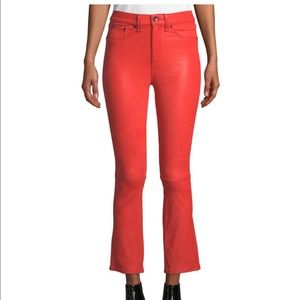 Rag & bone red leather pants